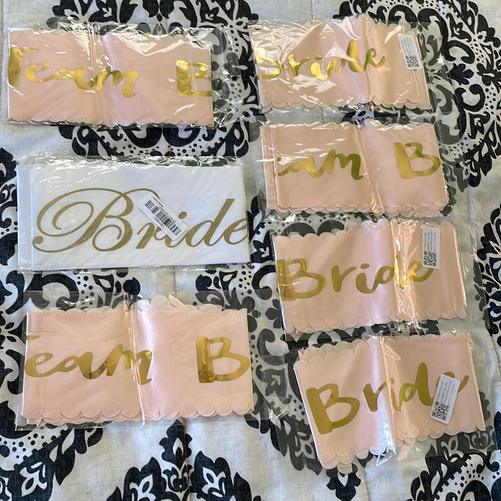 Bride and Bridesmaid Sashes
